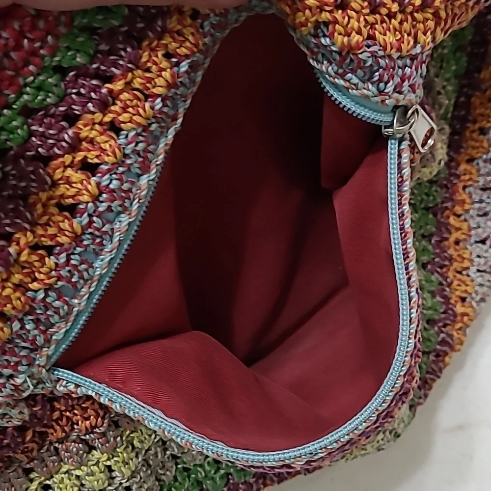 The Sak Colorful Shoulder Bag with Bohemian Stripes